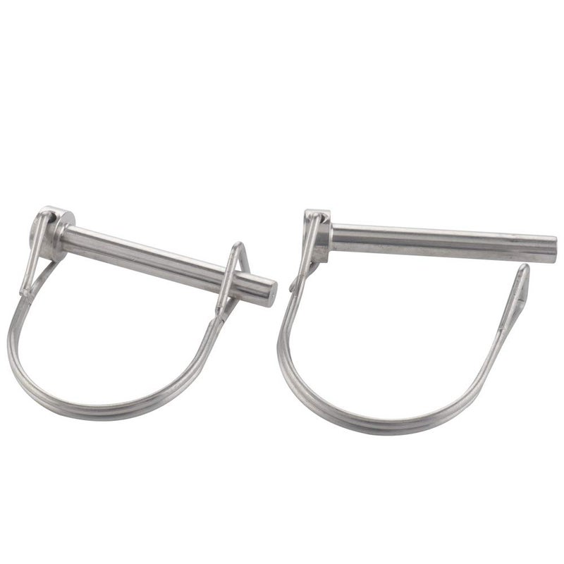 VTurboWay 2 Pack Safety Coupler Pin 1/4" x 1.97"(6.3mm x 50mm), Full Marine Grade 316 Stainless Steel Heavy Duty Shaft Locking Pin - Image 1